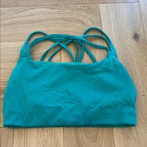 Athleta Teal Strappy Sports Bra